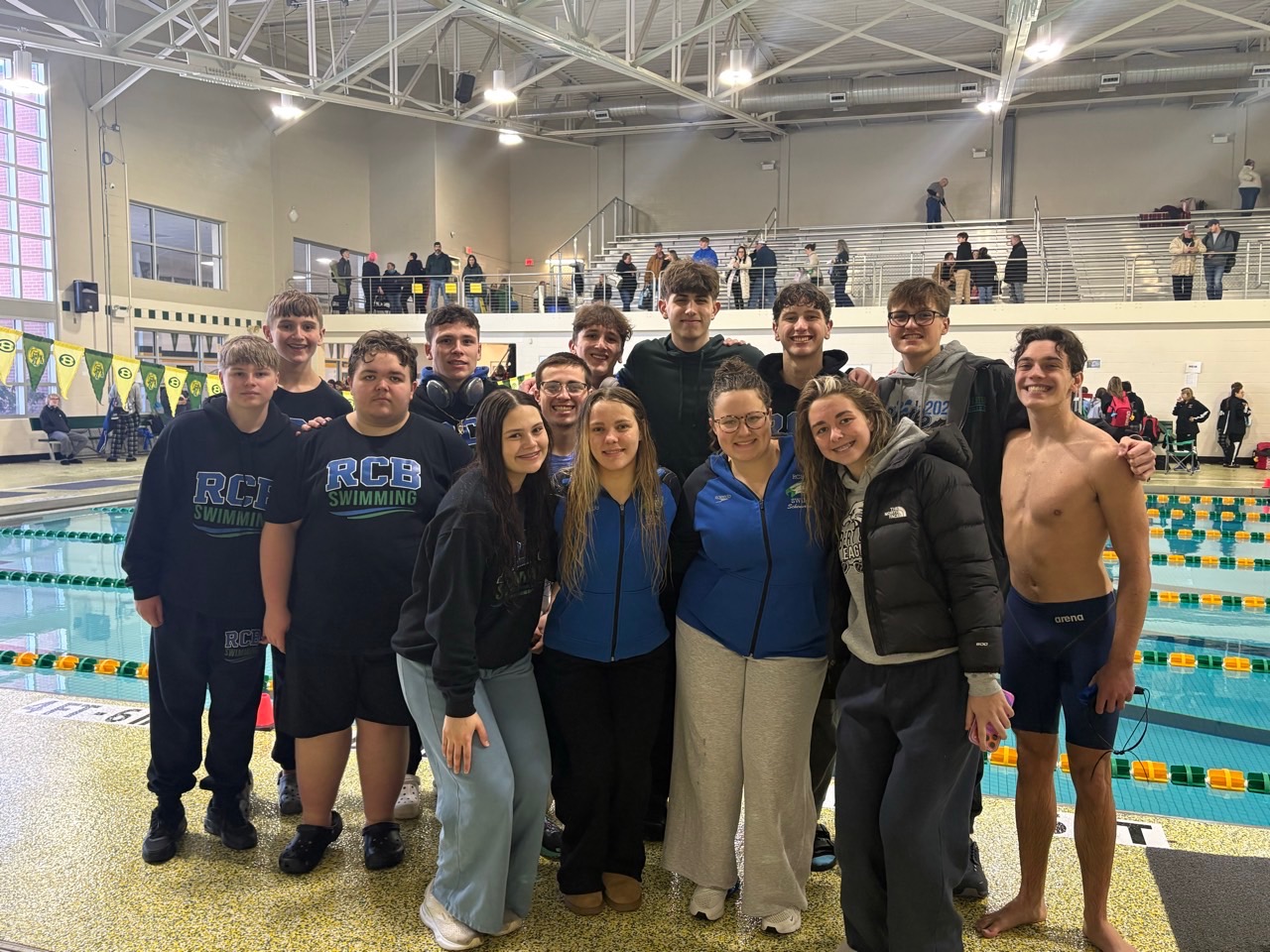 Robert C. Byrd High School boys swim team wins 2026 Division II State Championship.